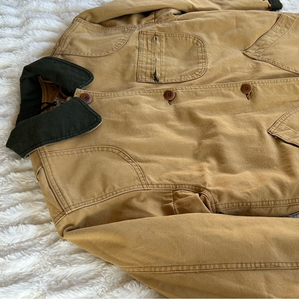 Made in USA LL Bean Vintage Chore Coat Barn Jacket Tan Womens M - Picture 9 of 14